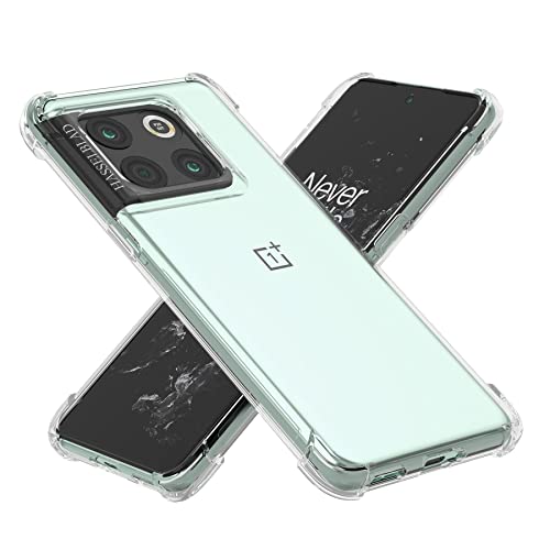 Cresee For Oneplus 10T 5G Case (2022) Clear Cover With Reinforced Corner Bumper Slim Fit Shockproof Flexible Tpu Phone Case For Oneplus 10T - Transparent #TOP8