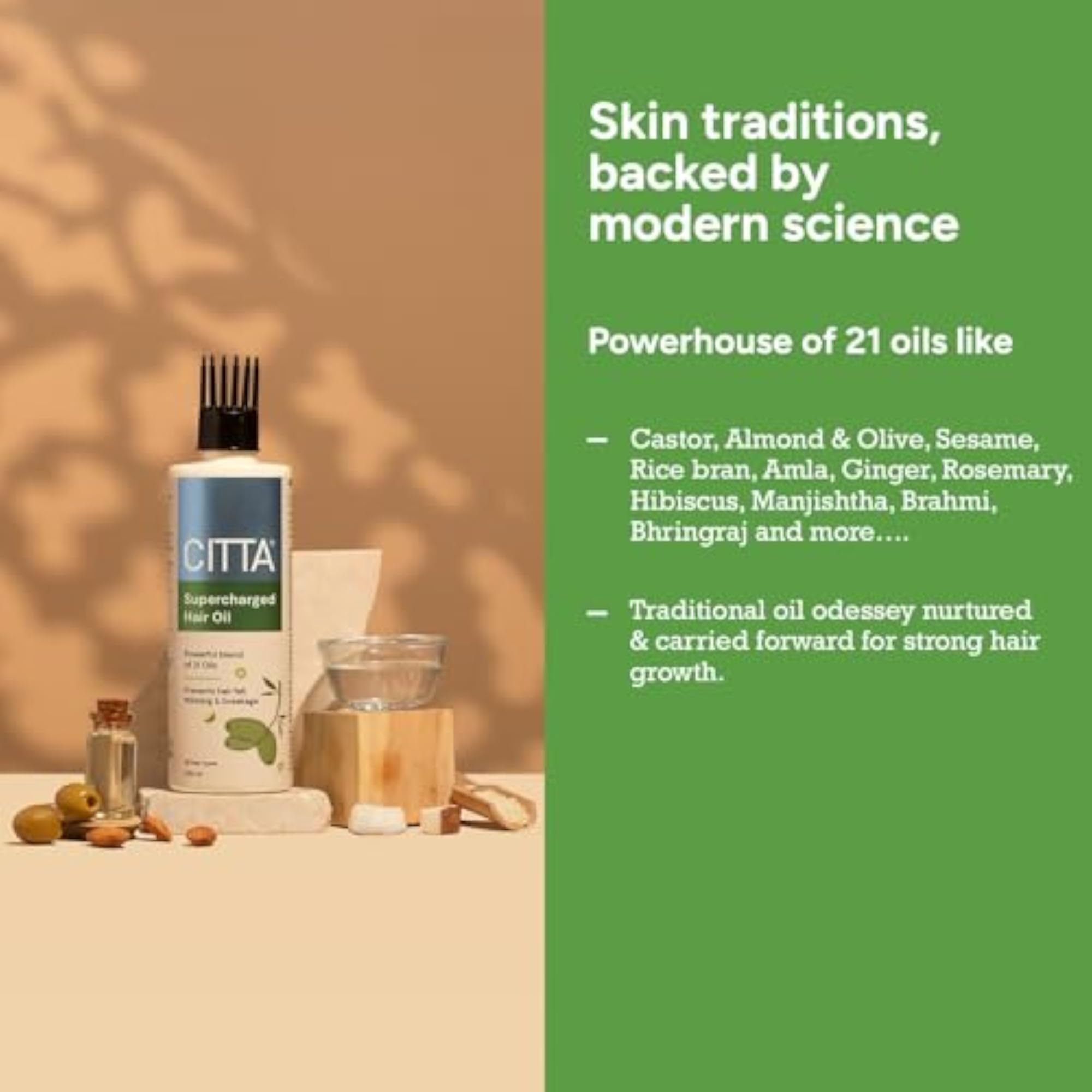 21-In-1 Supercharged Hair Oil with Scalp Applicator