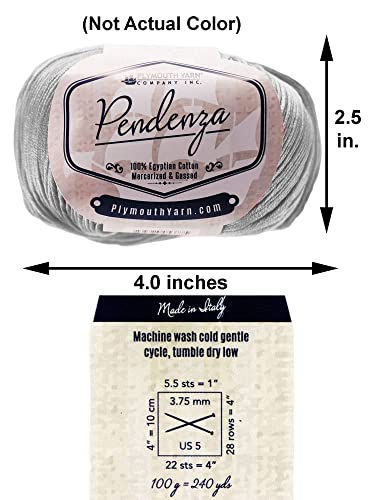 Plymouth Yarn For Knitting Pendenza Cherry Mix 0015, 5-Skeins (Same Dyelot, 500 Gr, 1200 Yds), Dk Weight #3, 100% Egyptian Mercerized Cotton Bundle With Artsiga Crafts Project Bag #TOP2
