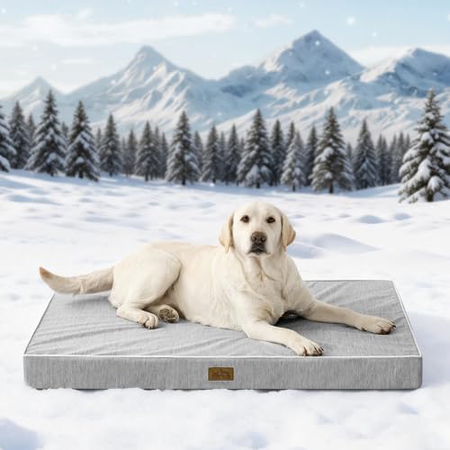 Large Orthopedic Dog Bed, Cooling Dog Beds for Large Dogs, Washab...