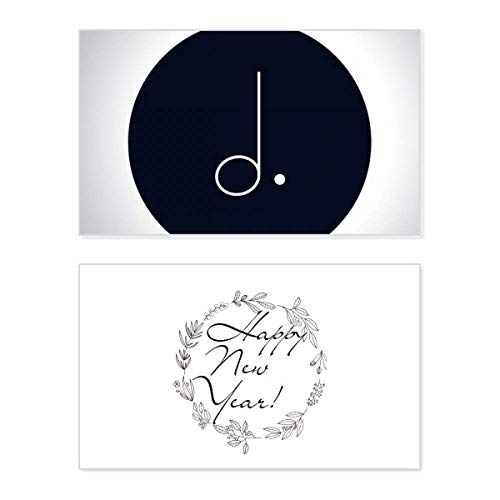 Tarjeta de felicitación de Año Nuevo White Music con música y mensaje de bendición emotivo