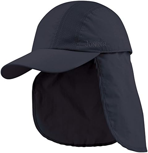 Juniper Taslon UV Cap with Detachable Flap, One Size, Navy