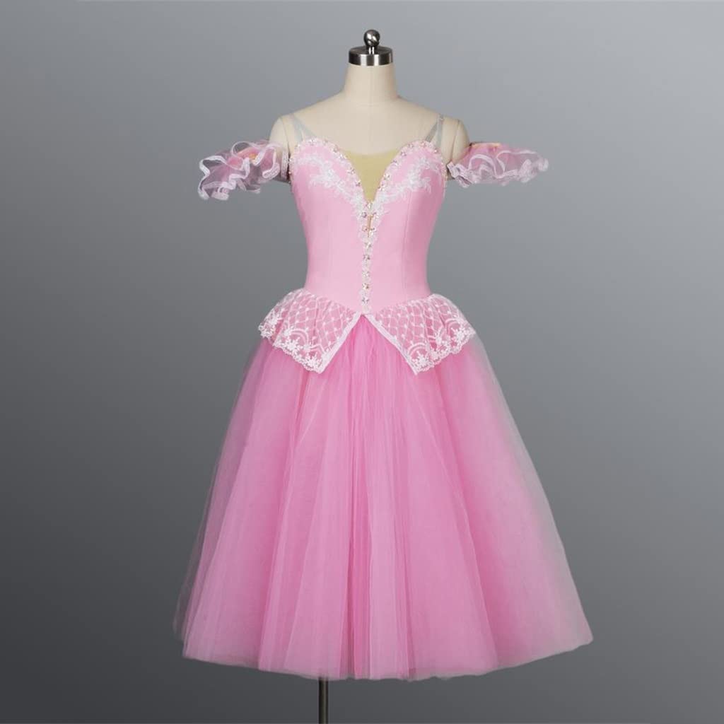 long pink ballet dress N/A Ladies Pink Romantic Long Ballet Dress Professional Girls Ballerina  Professional Costumes Ballet (Color : Picture color, Size : XL code) :  Amazon.co.uk: Fashion