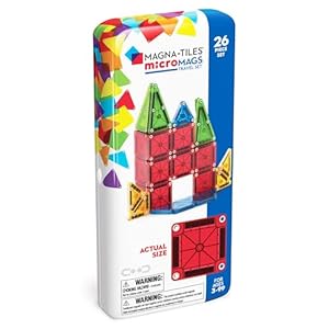 Magna-Tiles microMAGS 26-teiliges Reise-Magnetbauset