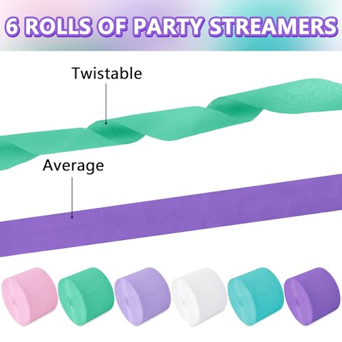Image of Under the Sea Crepe Paper Streamers, 6 Rolls, 738 Ft