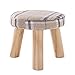 XIAOJUAN Round Lital Drewniany Podnośnik Gospodarowy Buty Sofa Niski stołek 3 Nogi i wyjmowana pokrywa lniana / 28CMX25CM / MAX.100KG | Kod towaru: LJW-153