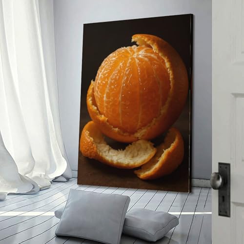 Poster fruits épluchés d'orange pour habiller un grand mur vide
