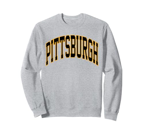Retro Pittsburgh Throwback Classic Pittsburgh Black Gold Tee Sweatshirt