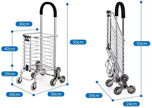 MTYLX Multifunktionaler Aufbewahrungswagen,Wagen Einkaufswagen Faltbarer Transportwagen Lager Kristallrad Komfortabler Griff Sackkarren Aufbewahrungswagen,4 Räder,8 Räder – Bild 4