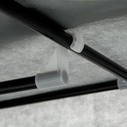 HOMCOM Kleiderschrank Stoffschrank mit Schubladen, Kleiderstange und Reißverschluss, Stoffkleiderschrank Faltschrank für Schlafzimmer, Ankleidezimmer, 102 x 42,5 x 162,5 cm, Dunkelgrau