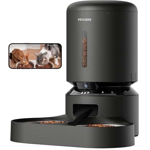 PETLIBRO �������a�� �������� �����a���� �J�����t 1080P �Î��@�\ 2.4G 5G WiFi�Ή� �t�[�h�c�ʕs�����m �l�܂�h�~�Z���T�[ ���̌��m �������m �X�}�z���u ��e�� ����� �y�b�g�p �L�p �������p ��C���� 5L �u���b�N