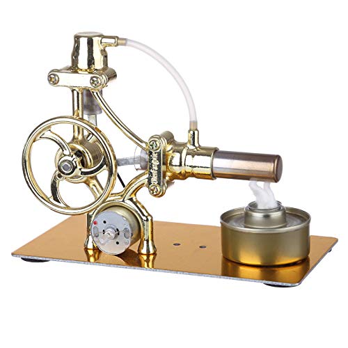 Flye Stirlingmotor, L-Typ Einzylinder Stirling Motor Generator Modell Wissenschaft Experiment Lernspielzeug mit LED… – Bild 5