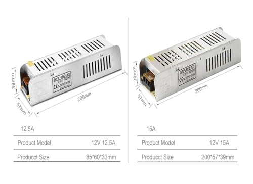 Alimentation LED 12V CC 12.5A transformateur découpage pour bandeau