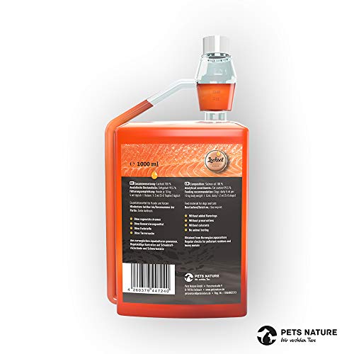 Lachsöl für Katzen und Hunde von Pets Nature – 1 Liter reines Fischöl