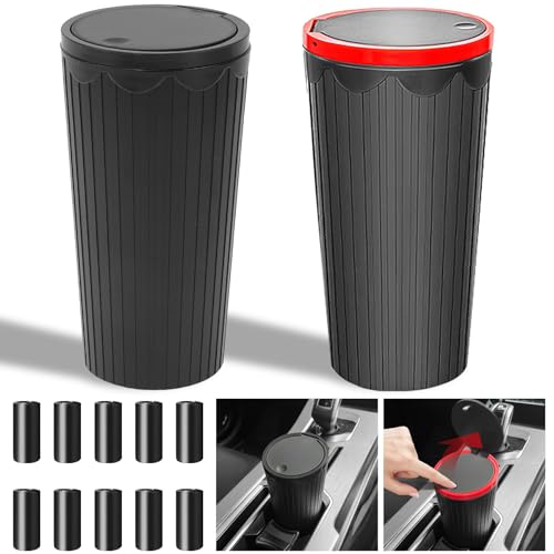 Cestino Auto Portatile Con Coperchio A Scatto - Mini Pattumiera Design Diamante Per Auto, Casa E Ufficio (Nero, 1 Pezzo)