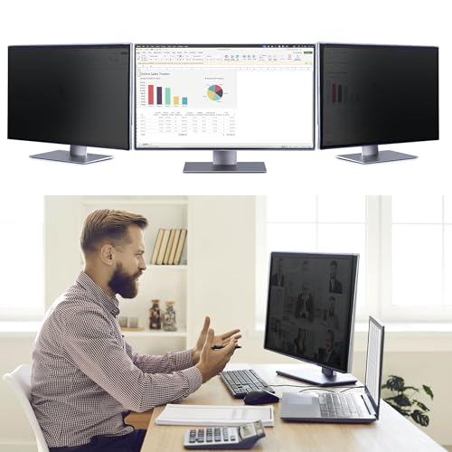 Image of StarTech Computer Monitor Privacy Screen for 32 inch 16:9 Widescreen Display, Hanging Acrylic Filter, Blue Light Screen Protector, TAA Compliant