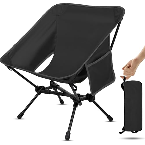 Hikero Lightweight Camping Chair, Portable Folding Backpacking Chair, Compact Camping