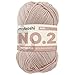 Produktbild myboshi No.2 Baumwolle zum Häkeln, Baby Wolle, vegane Wolle zum Stricken, 60 Grad waschbar, für Baby und Amigurumi, 50g, Ll 100m Rosa (Rose) 1 Knäuel