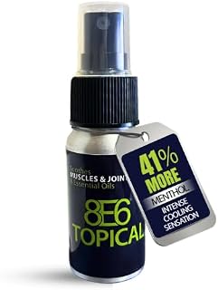 All Natural 8E6 Menthol & Camphor Spray 30ML | Menthol Muscle & Joint Cooling Spray | Post-Activity Recovery Support, Easy Full-Coverage Application, Quick-Drying, 41% More Menthol Than Leading Brands