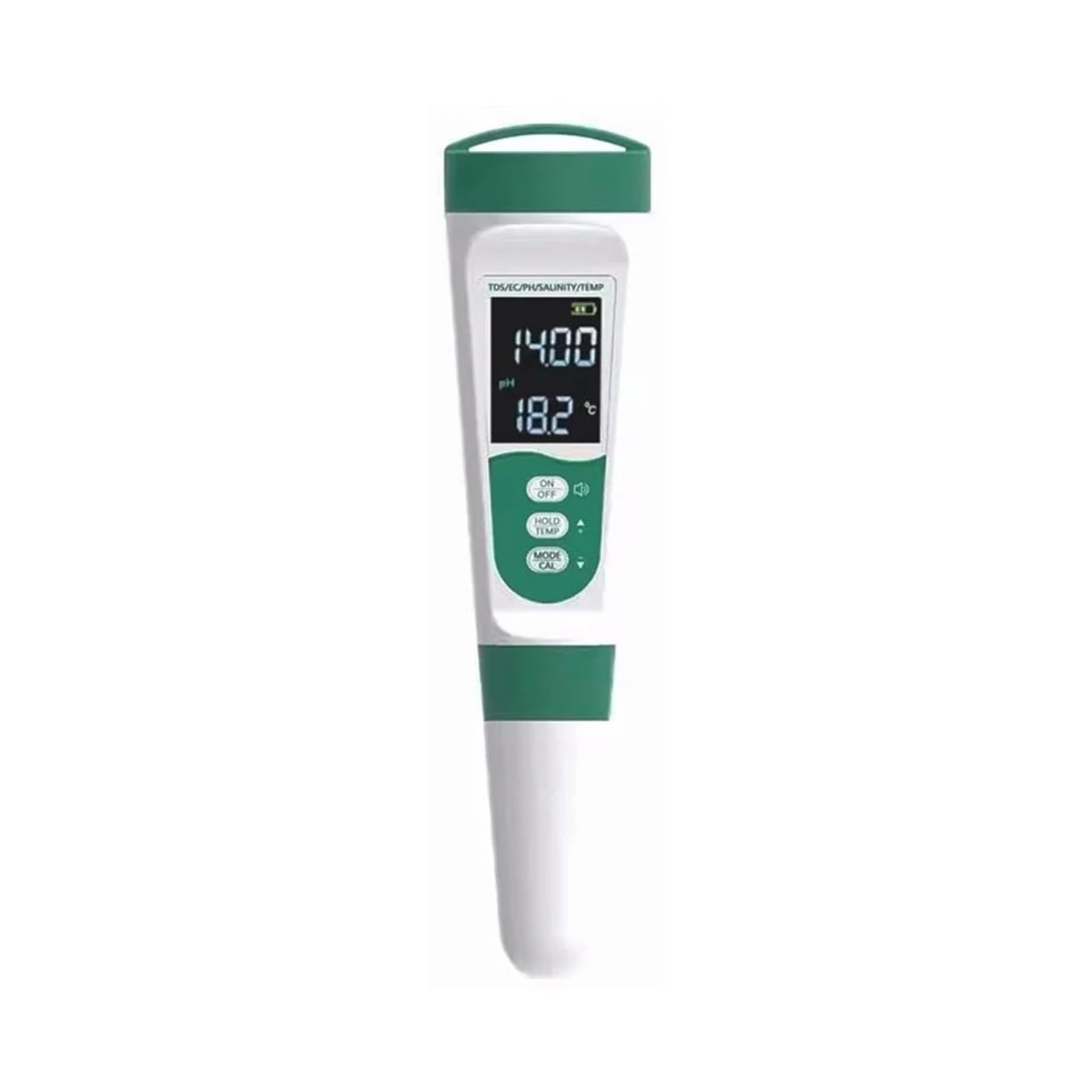 Tester for Acqua 5 in 1, for Sale da Piscina, Misuratore di PH/EC/TDS/Sale/Temperatura Ad Alta Precisione, Analizzatore for Potabile E Acquari Rilevamento Rapido E Preciso