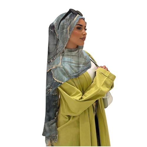 Faticinfa Modal Printed Hijab Headscarf Light Weight Soft Breathable Muslim Women Cotton Hijab