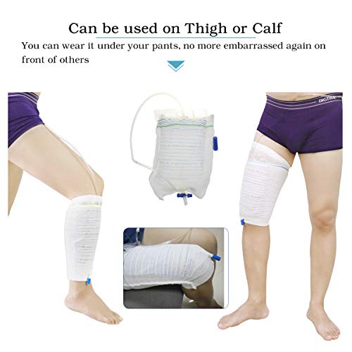 Image of Catheter Leg Bag Holder 4 Count Fabric Catheter Sleeves Urine Leg Bag Holder - Urinary Drainage Bag Stay in Place Urine Bags for Legs Foley Catheter Bag Holder Strap for Men or Women (M-4pack)
