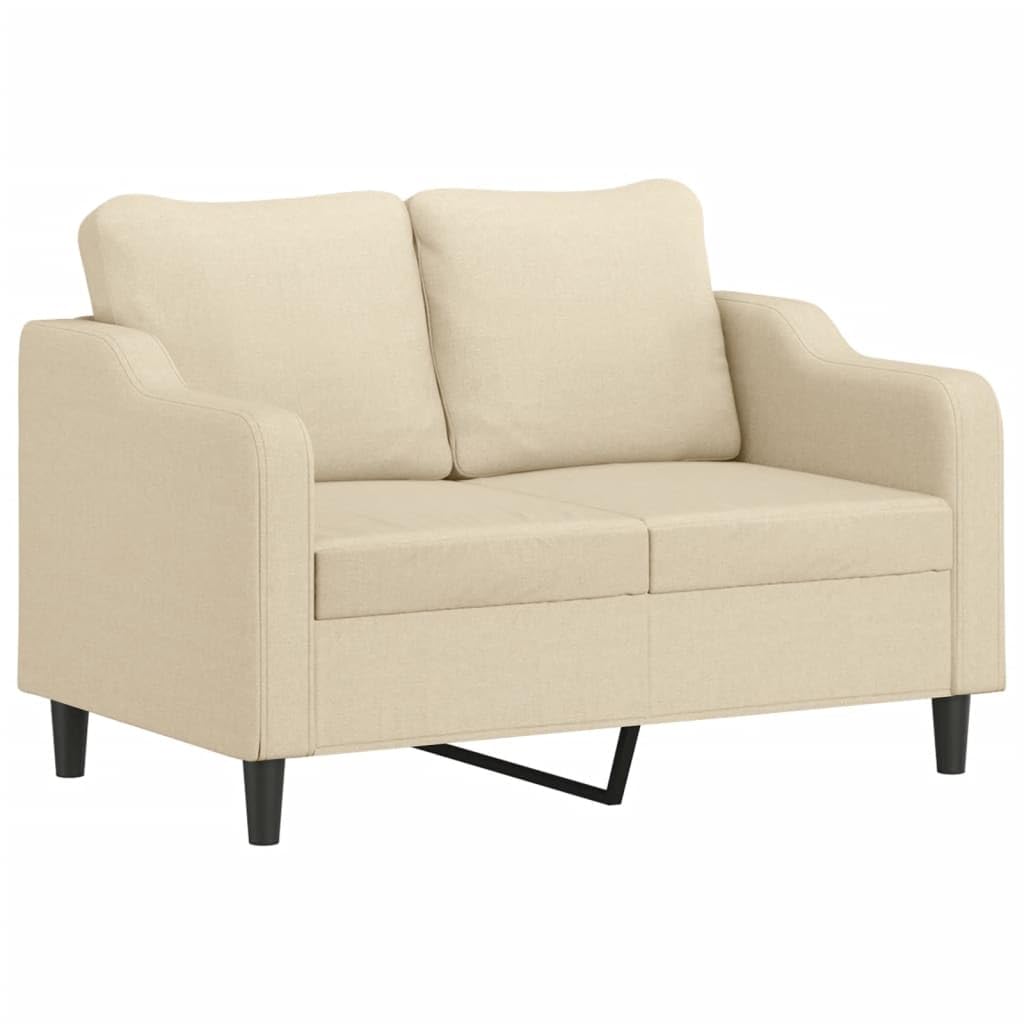 Juego de 3 sofás de color crema de tela resistente con estructura de madera contrachapada de metal, sofá esquinero moderno para salón, dormitorio, pasillo