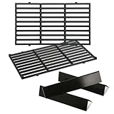 Rejillas de parrilla de 17.5 pulgadas + barras saborizadoras de 15.3 pulgadas para Weber Spirit E-210 E-215 E-220 S-210 S-215 Spirit II E-210 II E-220 44010001 46110001 64815 67022