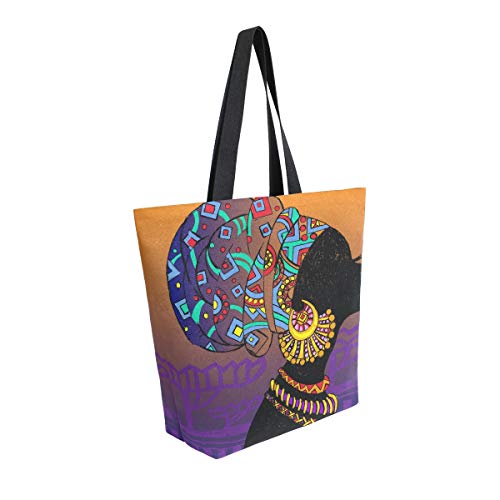 Woman Tote Bag African American Women Shoulder Handbag for Work Travel Business Beach Shopping3