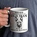 cogiceprint Funny Never Underestimate an Old Man with a Belgian Malinois Dog Dad Gifts Fathers Day Coffee Mug White Ceramic Cup 11oz, White11ozmug