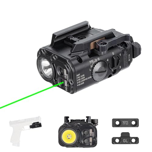RovyVon GL5 1000 Lumens USB-C Rechargeable Weaponlight, White LED/Green Beam/IR Beam 3 in 1 Combo Tactical Flashlight with 1913 or GL Rail Mount - RovyVon