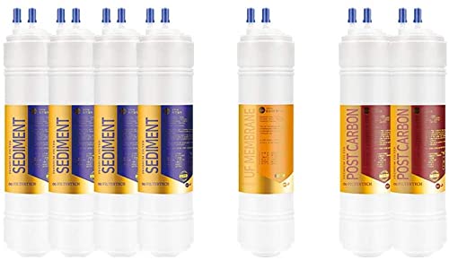 Filtri per acqua FilterTech: Set di 7 filtri compatibili con Coway CP-07BRO, CP-07BUO, CHP-06DL, CHP-210L, CHP-210N, CHPI-280L, CP-07PL, CP-220L, P-07CL, P-220L