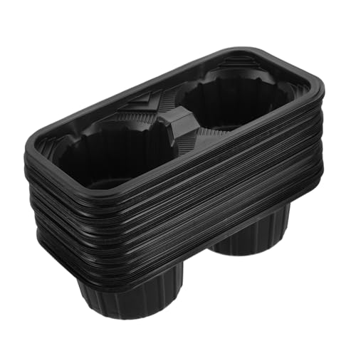 Cabilock Stylish Suction Cup Cup Holder 50pcs Carrier for Takeout Beverage Holder Base Drinks Display Outdoor Trays