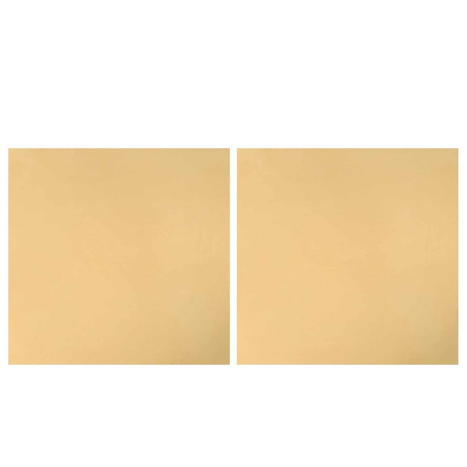 TIDTALEO 2pcs H62 Brass Sheet 0.5mm Thick 150x150mm Craft Metal Plate for Industrial, Electrical, and Decorative Applications