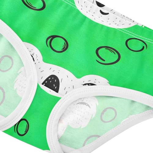 Cotton Toddler Underwear Floral Cute White Koalas Green Panties for Girl Colorful Kids Undies Briefs 2t4