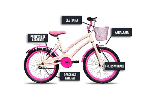 Colli Bike, Bicicleta Celina, Aro 20 Aero 36 Raias, Freios V-Brake Nylon Dianteiro e Traseiro, Supor