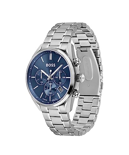 BOSS Montre Chronographe à Quartz pour homme Collection Champion avec Bracelet en Acier Inoxydable ou en cuir