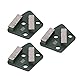 3 Stück Diamant-Schleifschuhe, Diamant-Schleifblock, Zement-Beton-Schleifscheibe, Fächerförmig, 2 Zähne, Langer Streifenzahn, Geeignet für Betonmaschinen
