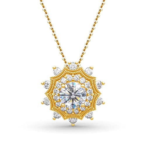 Collier pendentif rond 1ct, le bijou féminin idéal du quotidien aux grands événements