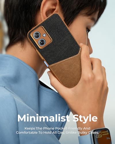 Image of Jkobi Back Cover Case for Motorola Moto G64 5G (Dual PU Leather Stitch | Professional Minimalist | Soft and Flexible)