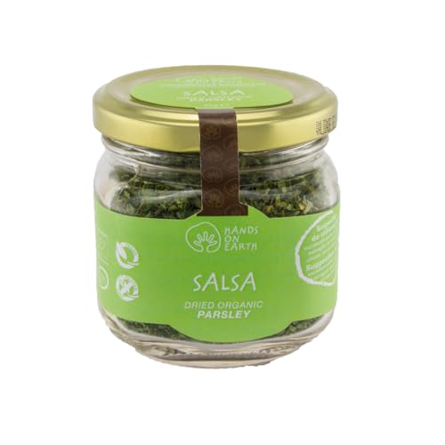Hands on Earth Perejil Ecológico | Hierba Aromática Natural | Frasco 10 g | 100% Orgánico y de Cultivo Sostenible