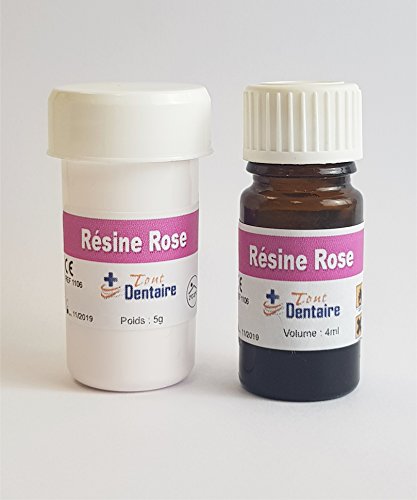 Résine dentaire rose 5g avec liquide 4ml pour réparation