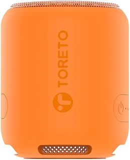 Toreto Orbix 12W Portable Bluetooth Speaker, 10 Hrs Playtime & 360° Sound