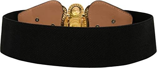 BlackButterfly Wide Elastic Stretch Vintage Antique Retro Buckle Belt2