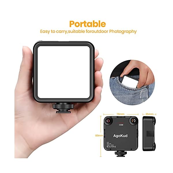 AgoKud LED Videoleuchte Farbtemperatur Videolicht einstellbare Helligkeit, LED Video Licht Webcam-Ringlicht für Zoom… – Bild 6