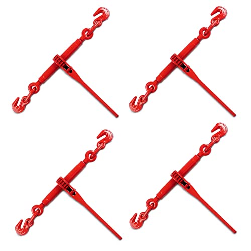 Aymmic 5/16"-3/8" Chain Binder, Ratchet Load Binder With 5,400Lbs Load Capacity,Use With 5/16In. G70 Or 3/8In. G43 Chain,With Grappling Hook,Tie Down Heavy Loads To A Truck Or Flatbed Trailer #TOP9