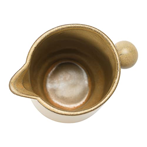 image for Creative Co-Op Modern Small Stoneware Pitcher or Vase, Putty Brown, Ye