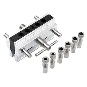 LICHTS Self Centering Dowel Jig Wood Dowel Hole Drilling Guide Positioner Metric