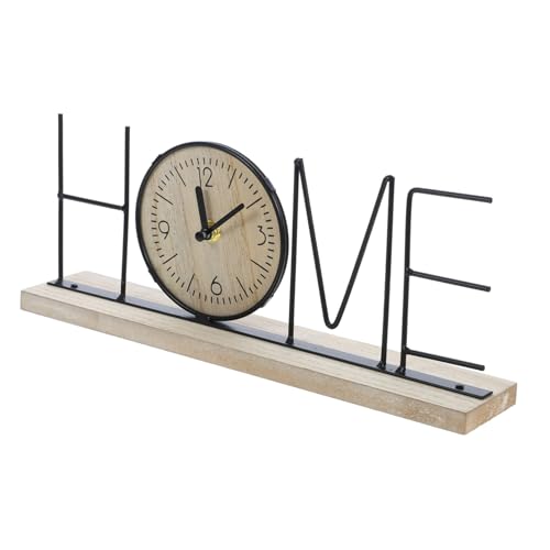 Holibanna Reloj De Mesa Retro Sin Adorno De Reloj De Escritorio Clásico para Sala De Estar Dormitorio Sin Batería Europeo