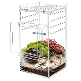 Zhaoyao Acrylic Jumping Spider Enclosure Tarantula Enclosure, Full Transparency Spider Enclosure Spider Terrarium Jumping Spider Habitat, Insect Terrarium Bug Enclosure, Arboreal Tarantula Enclosure
